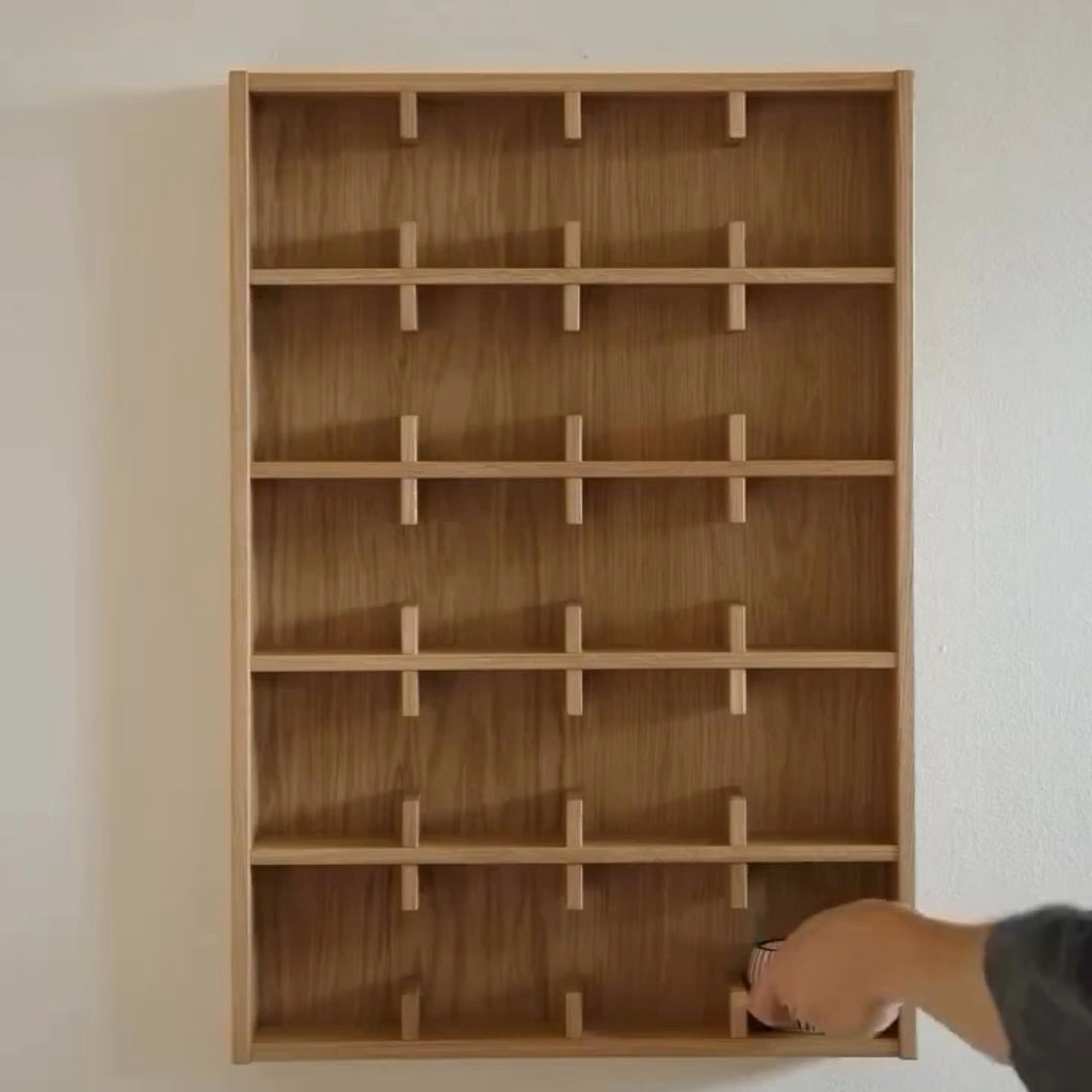 Natural Wood Mug Organizer Shelf